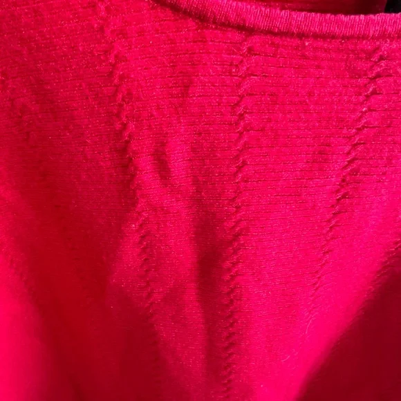Cyrus Red Knit Top Dolman Sleeves 2XL - Picture 3 of 5
